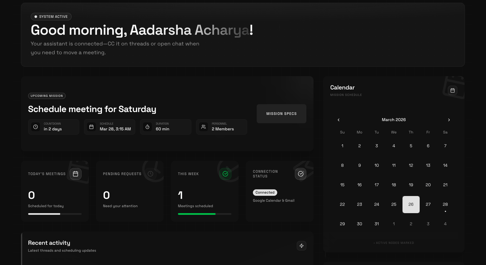 Screenshot of Cedular